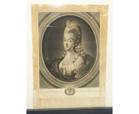 BROOKSHAW, RICHARD (1736-1800), Radierung: "Marie Antoinette d'Autriche, soeur de l'Empereur, Reine de France (1774)", unten 