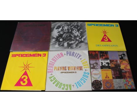 EXPERIMENTAL/SPACEMEN 3 - Great pack of 6 x LPs. Spacemen 3 titles are Threebie 3 (numbered 602), Dreamweapon (fright 042), P