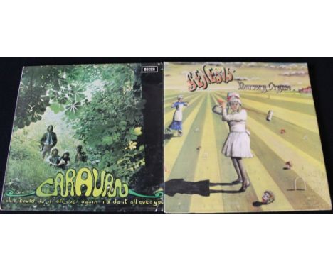 GENESIS/CARAVAN - 2 x 1st issue LPs from these influential artists. Titles are Nursery Cryme (original Charisma scroll label/