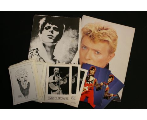 DAVID BOWIE - a 1983 Serious Moonlight Tour programme with original ticket, a 1972 publication of 'the musical career of Davi