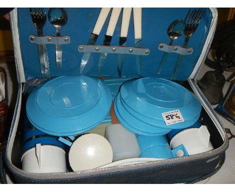 A vintage picnic set.