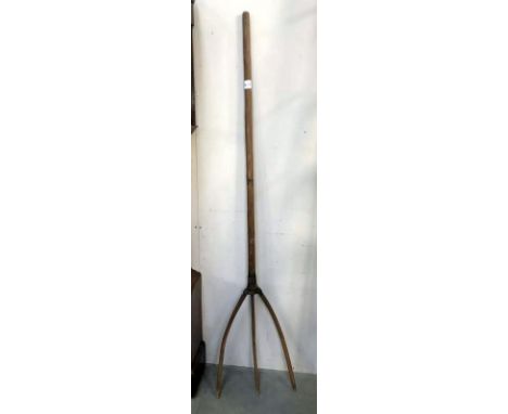 An old Wooden pitch fork