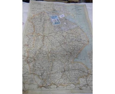 A map of Lincolnshire and an item of paper money.