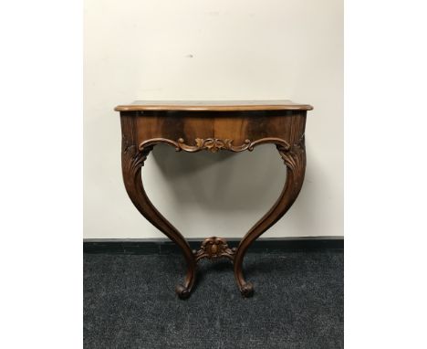 A late 19th century mahogany console table 