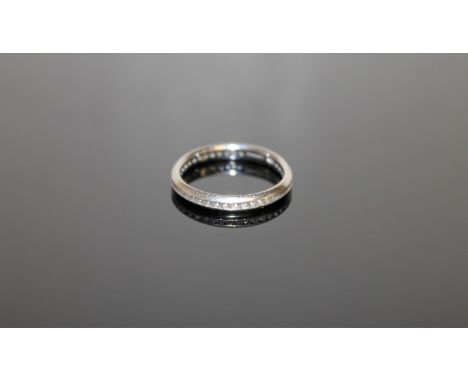 A platinum diamond eternity ring, size N