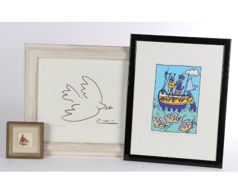 John Jinman (Contemporary) Wren, signed (lower-left), watercolour, 5.3cm x 5.3cm; together with after Hugh Stephens (Contempo
