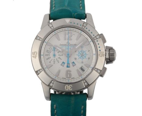 JAEGER LECOULTRE - a lady's stainless steel Master Compressor Diving Chronograph automatic wristwatch, ref. 156.8.25, silvere