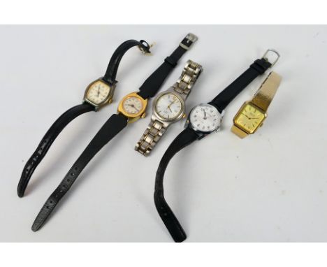 A small collection of wrist watches to include Seiko, Sekonda, Timex and other. [W]