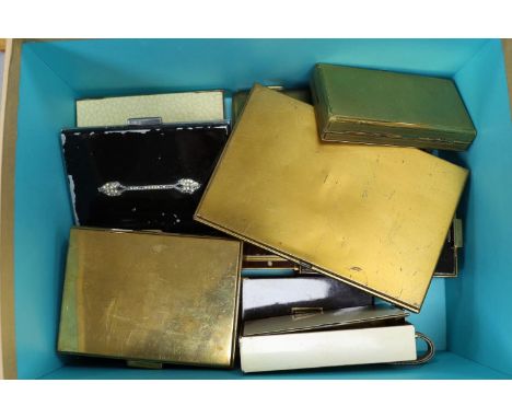 A collection of thirteen mixed metal, enamel, Minaudière from the 1930’s-40’s,