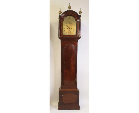 John Jackson of London - an early 19th century mahogany longcase clock, having an 11¾" signed silvered dial (tarnished), with