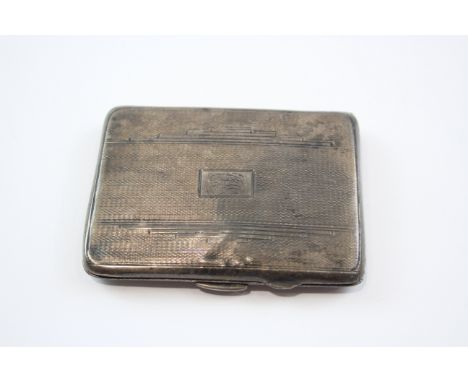 Vintage Hallmarked 1934 Birmingham STERLING SILVER Cigarette Case 57g     631227