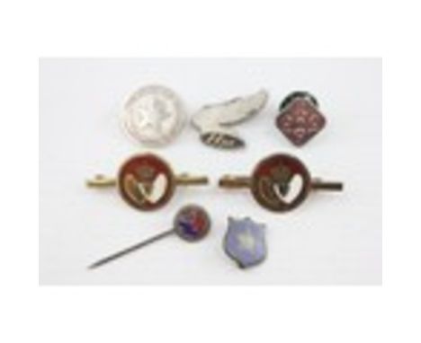 7 x Vintage Hallmarked .925 STERLING SILVER Badges Inc Enamel, Blood Donor (24g) 667200