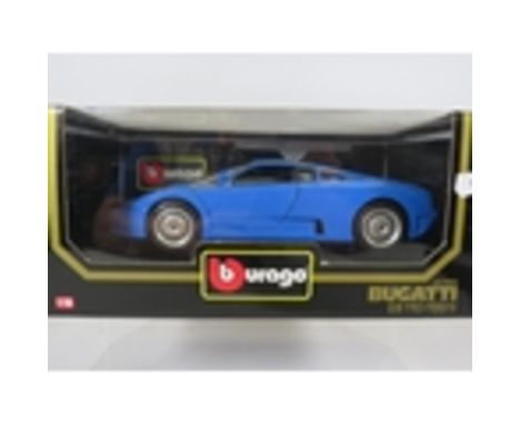 Burgo 1:18 Scale Die Cast model of a 1991 Bugatti EB 110. Original Box, Ex Display condition. See photos.