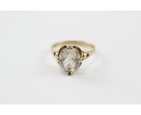 9ct Gold Vintage Pale Smokey Quartz Set Dress Ring (2.3g)     2025146