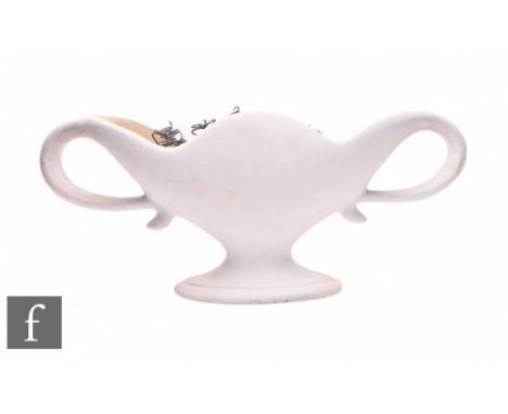 William John Marriner inspired by Constance Spry (British, 1886-1960) - Fulham Pottery - A large twin handled Alba flower vas