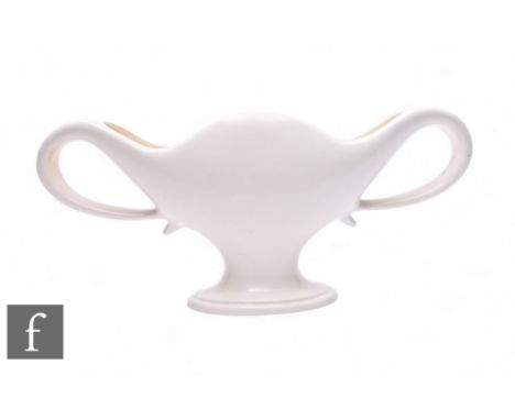 William John Marriner inspired by Constance Spry (British, 1886-1960) - Fulham Pottery - A large twin handled Alba flower vas
