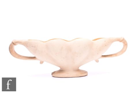 William John Marriner inspired by Constance Spry (British, 1886-1960) - Fulham Pottery - A large twin handled Alba flower vas