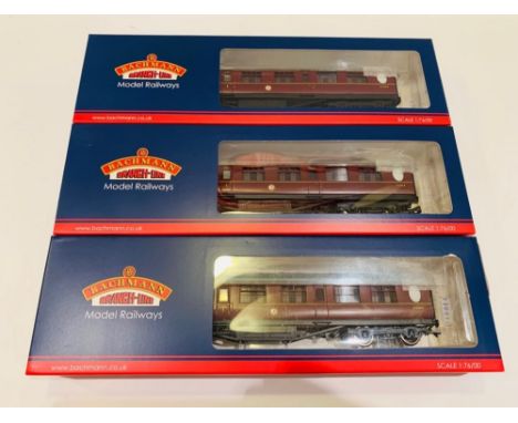 Bachmann OO Gauge 3x BR Maroon Thompson Coaches New Ex Shop Stock