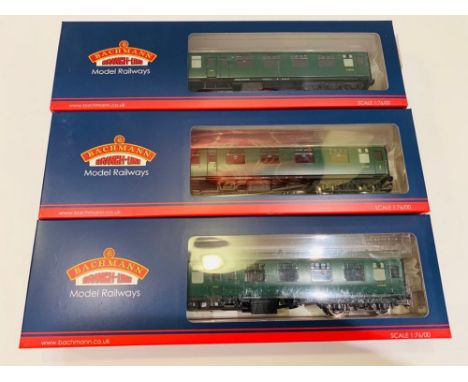 Bachmann OO Gauge 3x BR MK1 Green Coaches New Ex Shop Stock