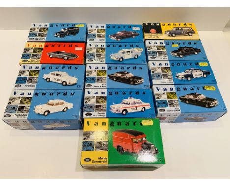 Corgi Vanguards 1/43 Scale 13x Assorted Diecast Cars All Mint Boxed