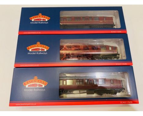 Bachmann OO Gauge 3x BR Maroon Collett Coaches New Ex Shop Stock