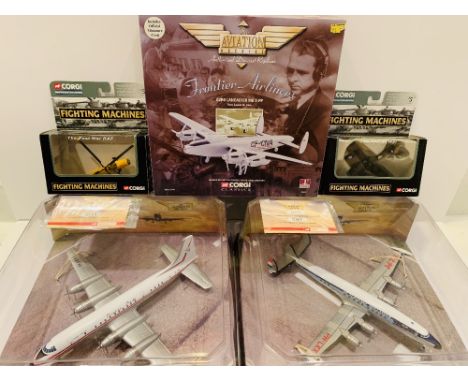 Corgi Aviation 1/144 scale Model Aircraft and Corgi fighting machines all boxed