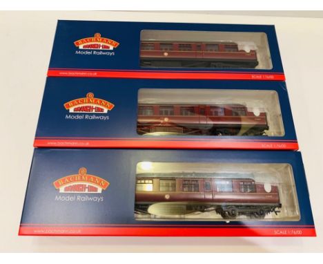 Bachmann OO Gauge 3x BR Maroon Thompson Coaches New Ex Shop Stock