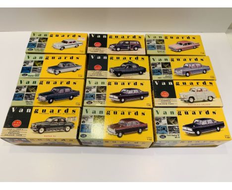 Corgi Vanguards 1/43 Scale 12x Assorted Diecast Cars All Mint Boxed