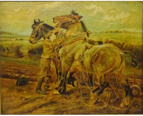 Startled Horse, 19th century oil on canvas signed and dated 1889 by R Seymour 54cm x 67.5cm   Condition Report   Click here f