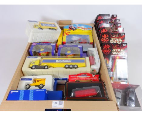 Modern Corgi 'Chitty Chitty Bang Bang' die-cast model, other die-cats model vehicles and six Star Wars Episode 1 Commtalk fig