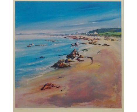 'Towards Gigha from Muasdale', ltd.ed colour print no.7/950 after J M Borland with blindstamp signed in pencil 54cm x 52cm an