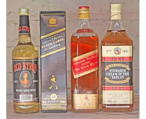 Four bottles of Scotch.