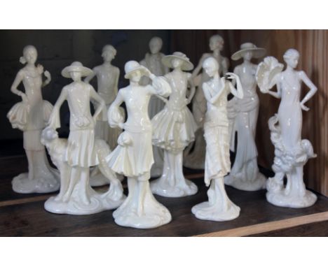10 Royal Worcester The Vogue Collection figures. Condition - good, each figure appears free from any damage/repair, generally