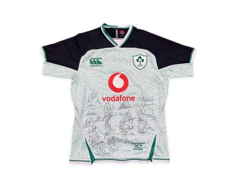 AN IRELAND 2019 JORDI MURPHY MATCH WORN JERSEY
Ireland vs Italy 2019 match worn and embroidered with Jordi Murphy's name, cap