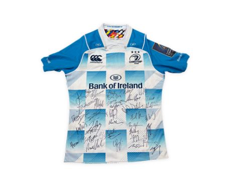 A LEINSTER 2018 CHAMPIONS CUP JERSEY SIGNED BY SQUAD
Donated and worn by Jordi Murphy. Unframed

All proceeds from the sale o
