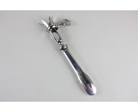 A French silver plated lamp chop holder
