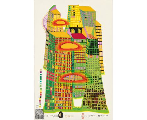 686 Friedensreich HundertwasserGOOD MORNING CITYVenedig 197084,8 x 55,5 cmHerausgegeben von: Dorothea Leonhart, München 1969 