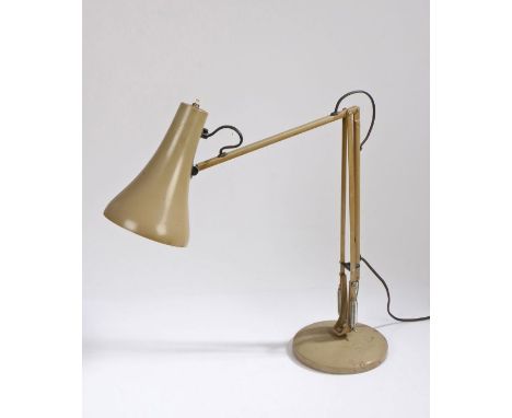 Anglepoise desk lamp, in brown with enamel shade