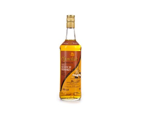 CLYNELISH 12 YEARS OLD Single Malt Scotch Whisky Bottle by Ainslie &amp; Heilbron (Distillers) Ltd. 75cl, 40% volume, in cart