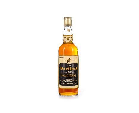 MORTLACH OVER 12 YEARS OLD Single Malt Scotch Whisky Matured in sherry wood, bottled by Gordon &amp; MacPhail. 75cl, 40% volu