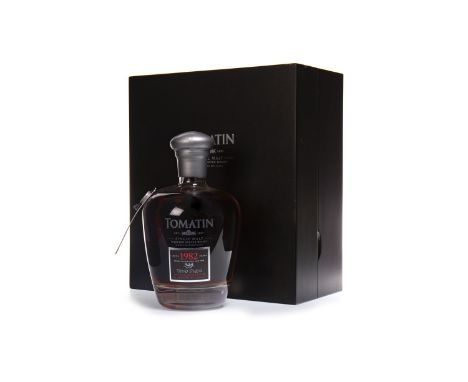 TOMATIN 1982 AGED 28 YEARS Single Malt Scotch Whisky Matured in cask no. 92, bottle no. 348. 700ml, 57% volume, in wooden box