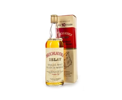 BRUICHLADDICH 10 YEARS OLD Single Malt Scotch Whisky 750ml, 43% volume, in carton.