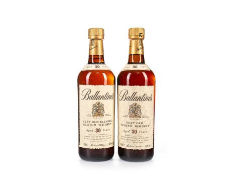 BALLANTINE'S AGED 30 YEARS (2) Blended Scotch Whisky 70cl, 43% volume. Two bottles.