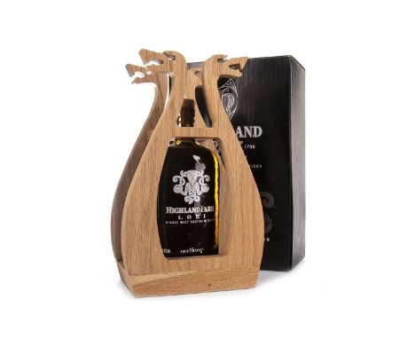 HIGHLAND PARK LOKI AGED 15 YEARS Single Malt Scotch Whisky One of 21,000 bottles. 700ml, 48.7% volume, in wooden frame and or