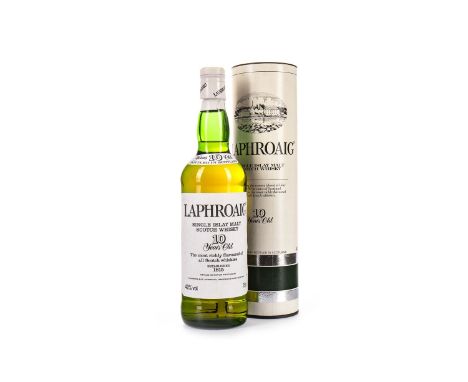 LAPHROAIG 10 YEARS OLD PRE-ROYAL WARRANT Single Malt Scotch Whisky 75cl, 40% volume, in tube.