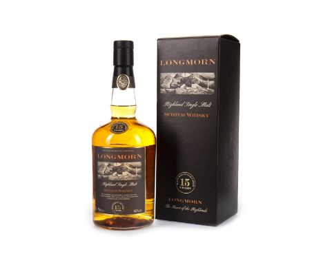 LONGMORN 15 YEARS OLD Single Malt Scotch Whisky 70cl, 45% volume, in carton.