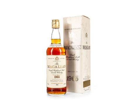 MACALLAN 1965 18 YEARS OLD Single Malt Scotch Whisky Matured in sherry wood, bottled 1984. 75cl, 43% volume, in carton.
