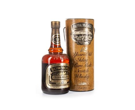 BOWMORE 12 YEARS OLD DUMPY BOTTLE Single Malt Scotch Whisky 75cl, 43% volume, in tube.