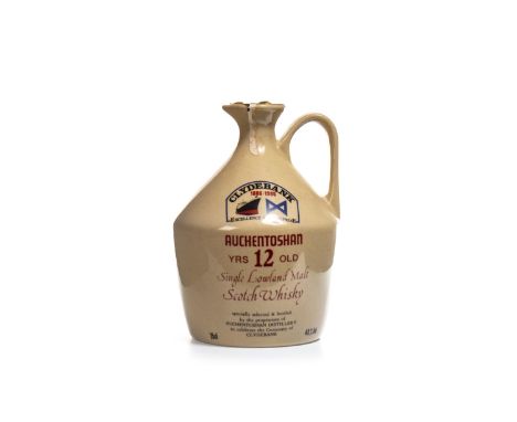 AUCHENTOSHAN CLYDEBANK AGED 12 YEARS Single Malt Scotch Whisky 75cl, 43% volume, in ceramic flagon.