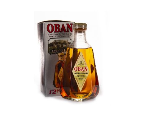 OBAN 12 YEARS OLD Single Malt Scotch Whisky 75cl, 40% volume, in carton with stopper.
